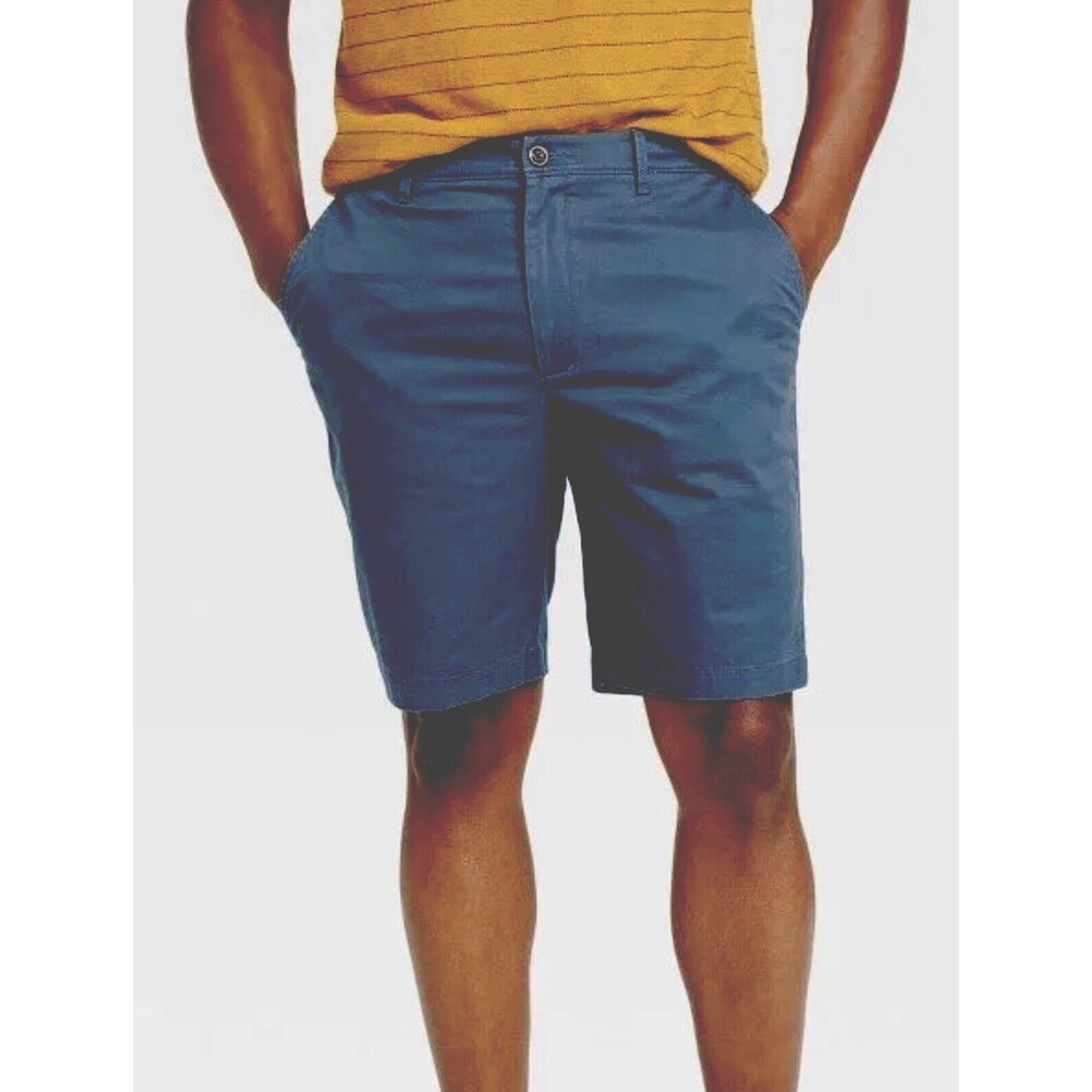 Goodfellow & Co Men's 9" Inseam Linden Flat Front Shorts - BLUE Sz‎ 30